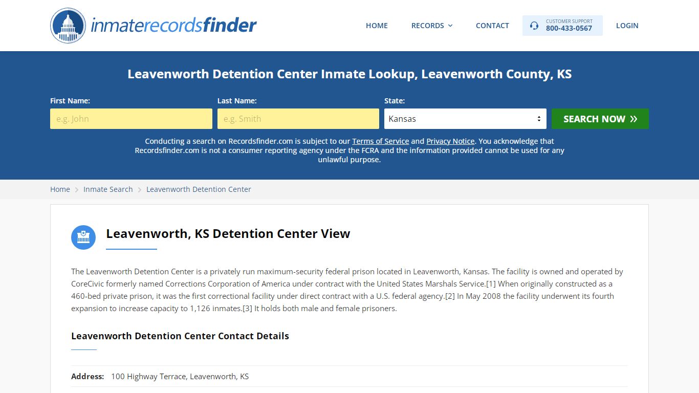 Leavenworth Detention Center Roster & Inmate Search ...