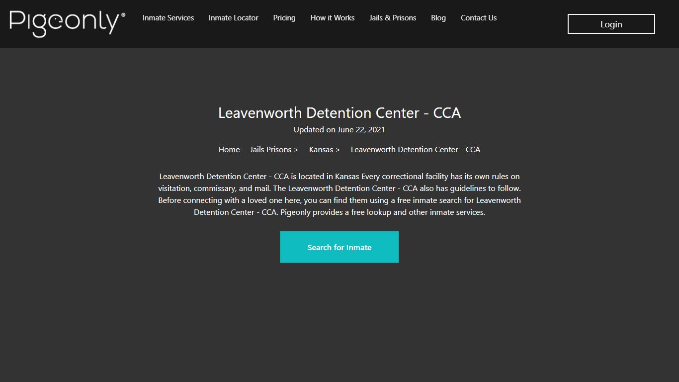 Leavenworth Detention Center - CCA Inmate Search | Kansas