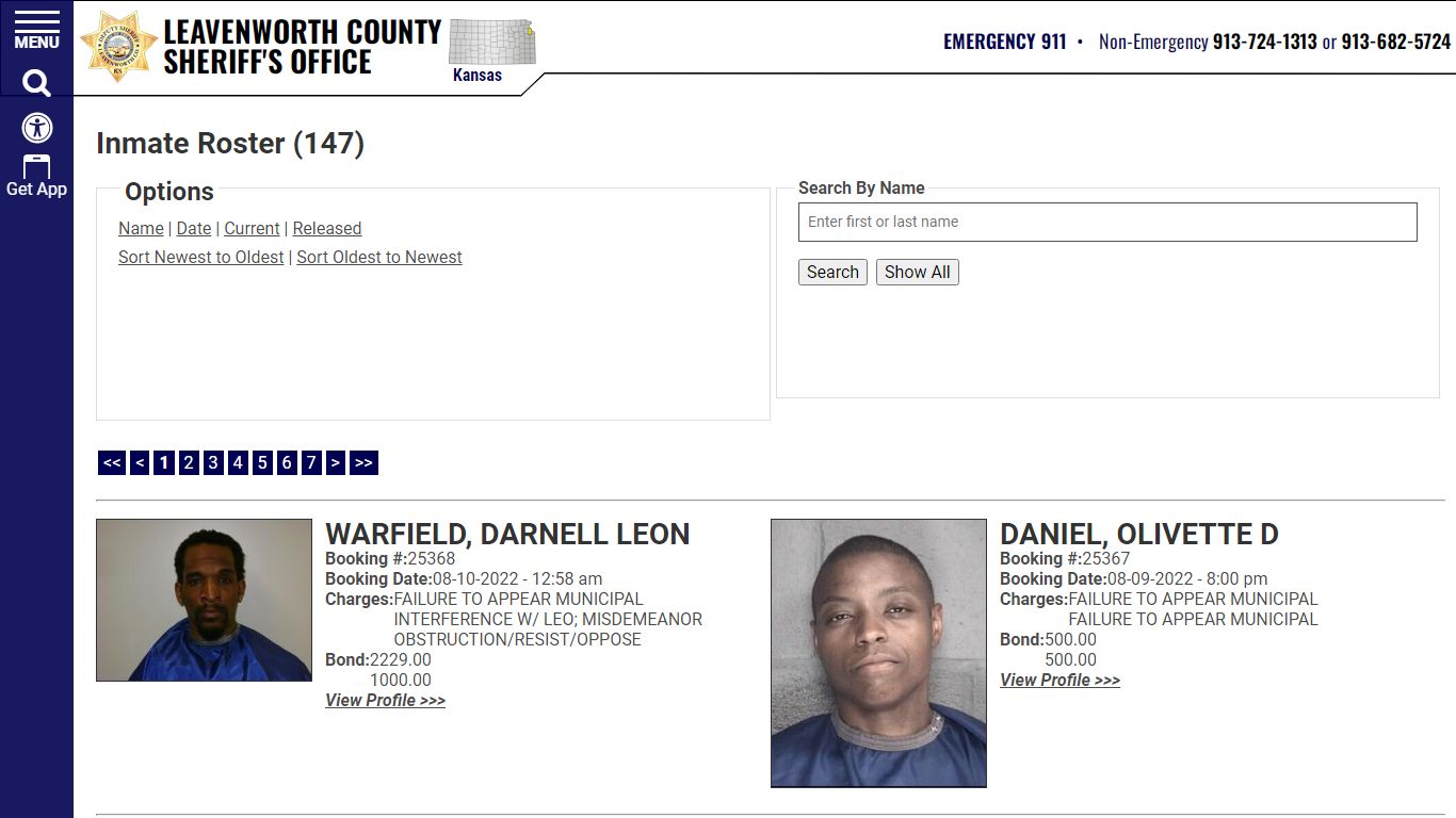 Inmate Roster - Leavenworth County Sheriff's Office