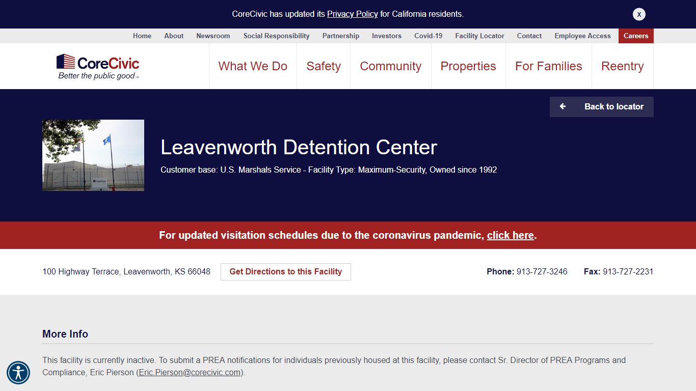 Leavenworth Detention Center - CoreCivic